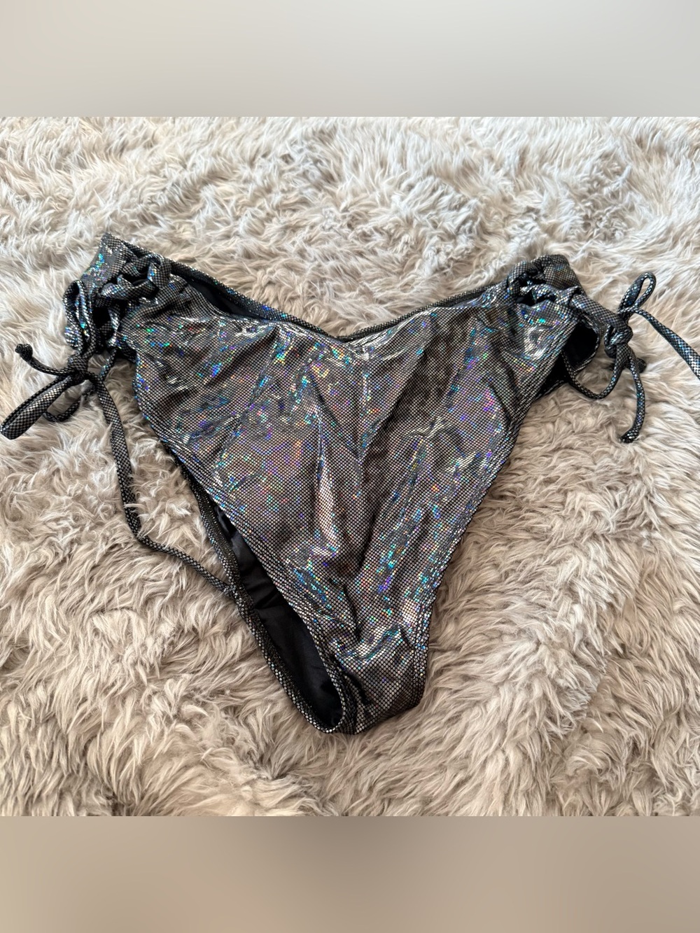 Curvy Beach goth ghoul sparkle side tie bottoms 2x